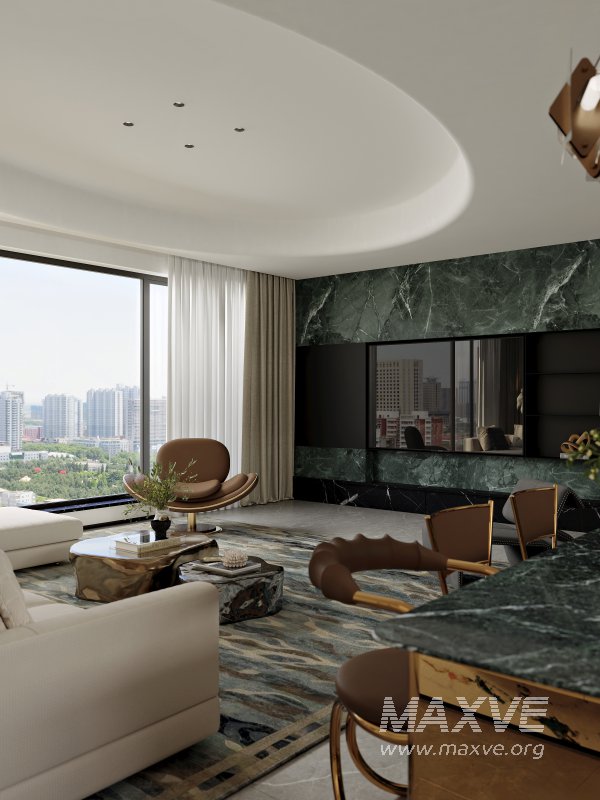 Luxurious living room and dining room - Image 2