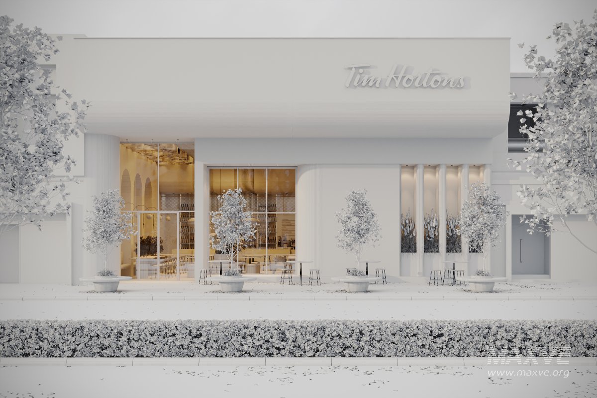 Coffee Shop 3D Model – Interior & Exterior | 3ds Max + Corona Renderer - Image 15