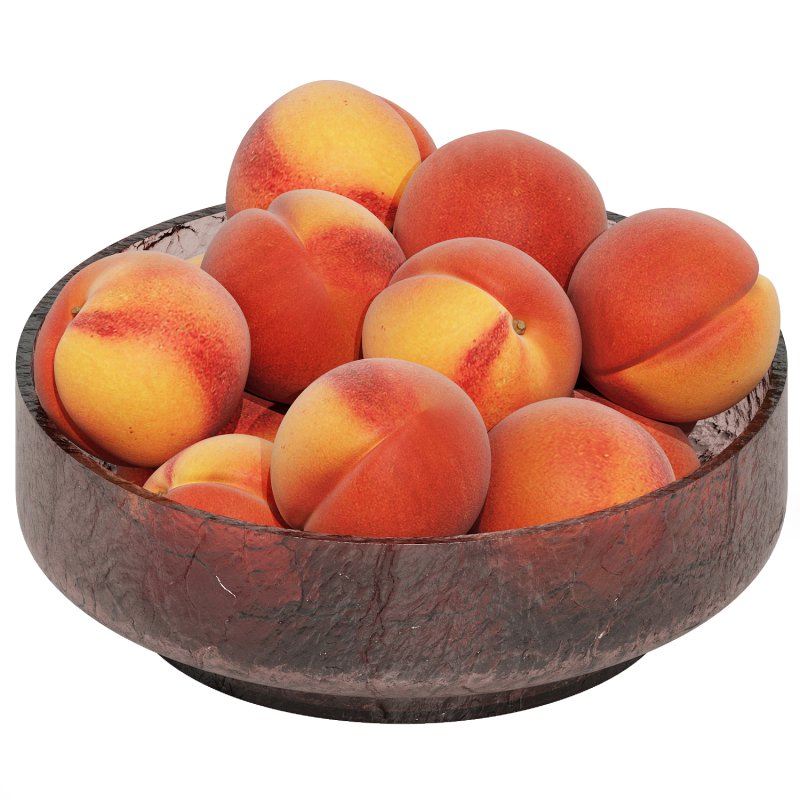 Glass Bowl Centerpiece with Peachs - Image 3
