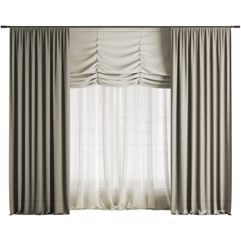 Silk and Satin Curtain 048 - Image 1