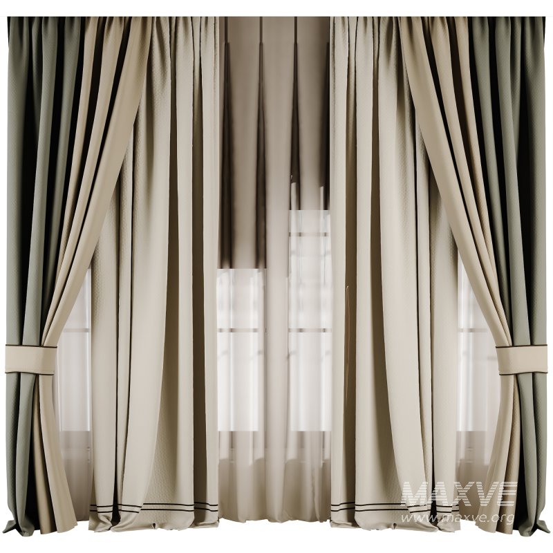 Silk and Cotton Curtain Set 66 - Image 1