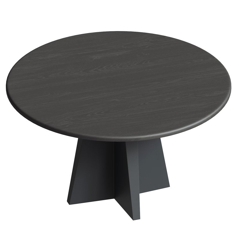 Jacob Round Dining Table with Vertex Base in Flax - Image 2