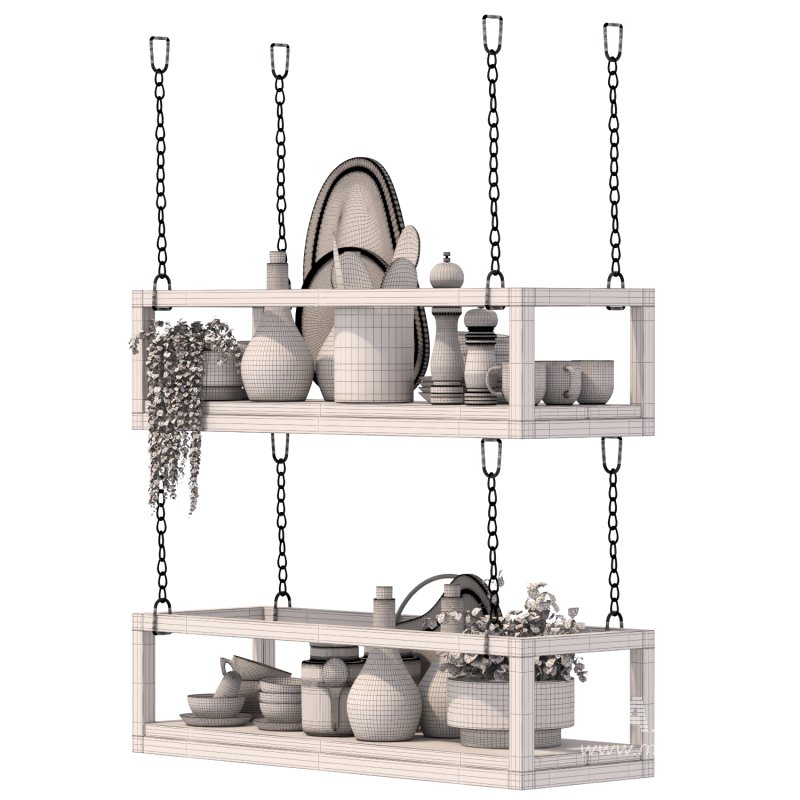 Hanging Cube Floating Shelves Ceiling - Image 3