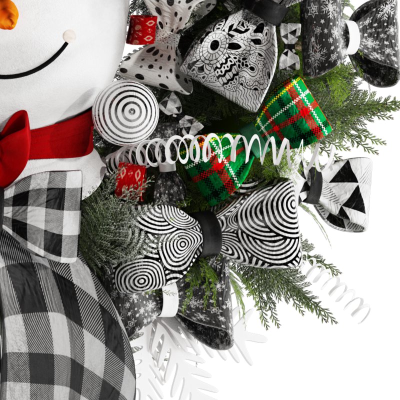 Snowman Wearth Christmas Decor - Image 5