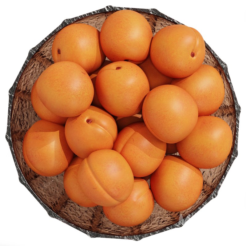 Low Glass Bowl Centerpiece with Apricots - Image 3