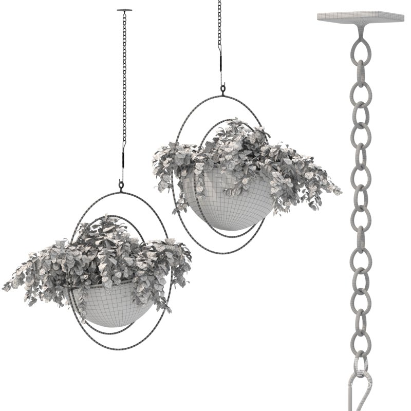 Metal Hanging Plants 03 - Image 5