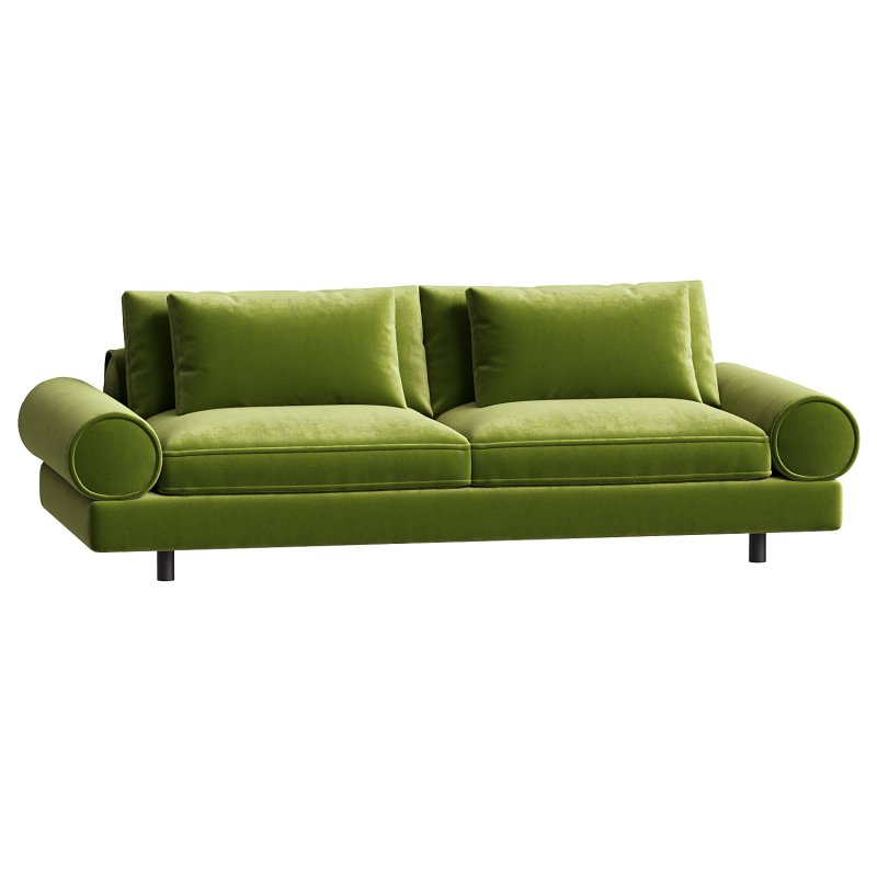 Black Tie Sebastian Green Sofa - Image 2