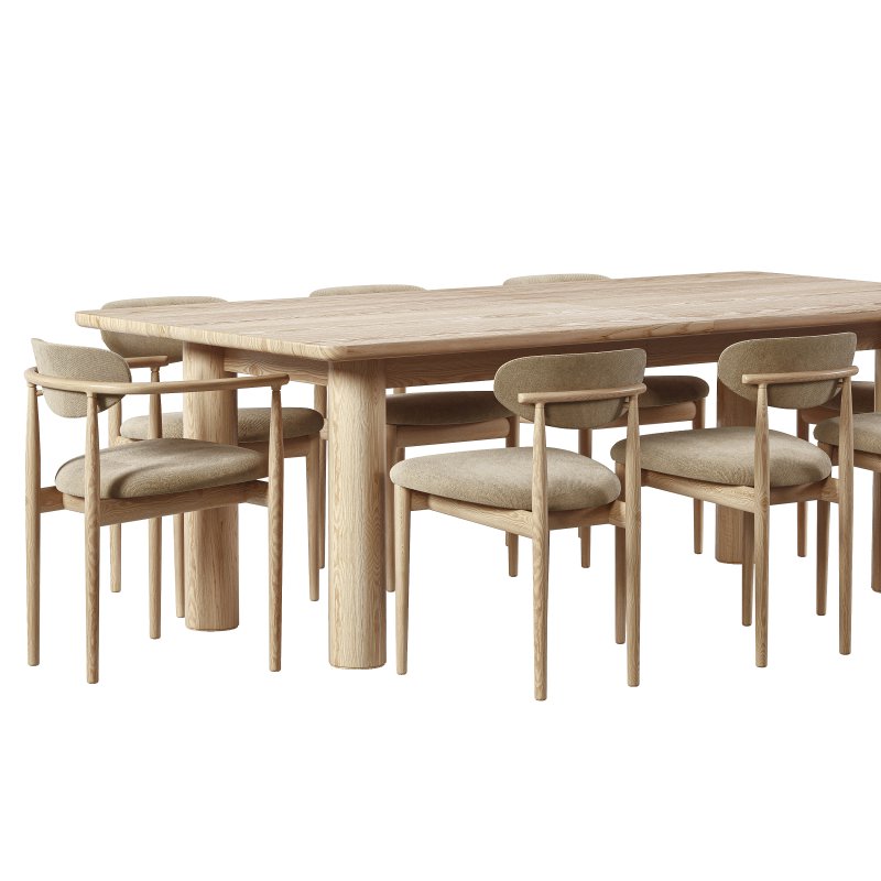 Edison Dining Chair and Branton Extendable Dining Table - Image 3