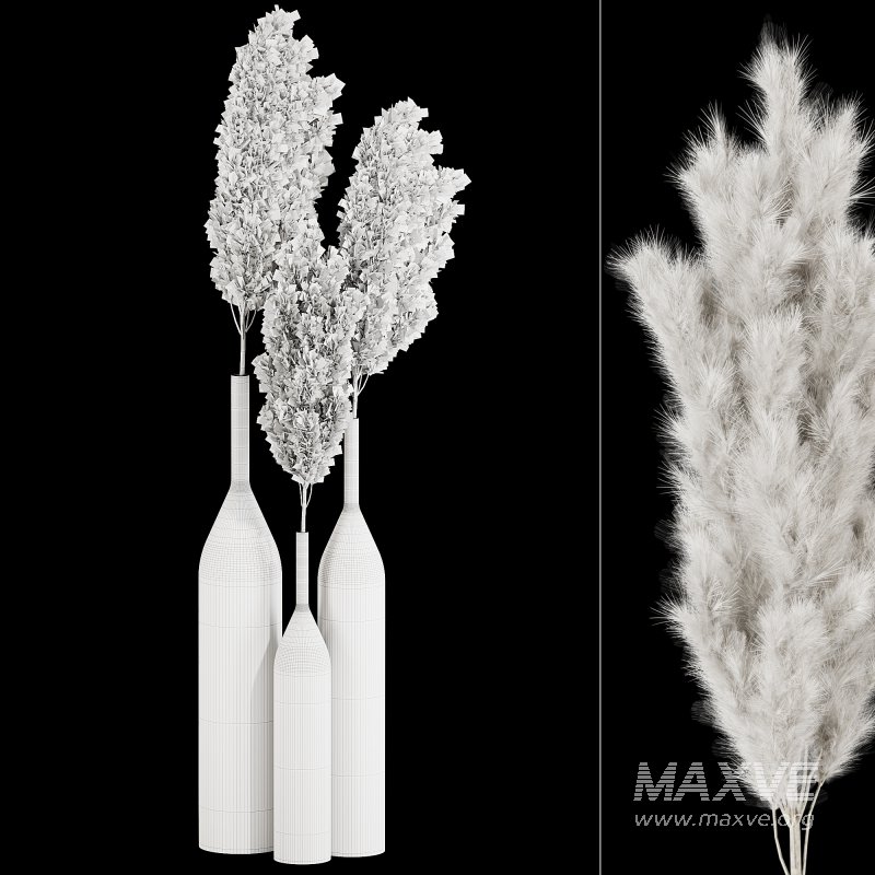 Minimal Pampas Bouquet in Pottery Pot - Image 4