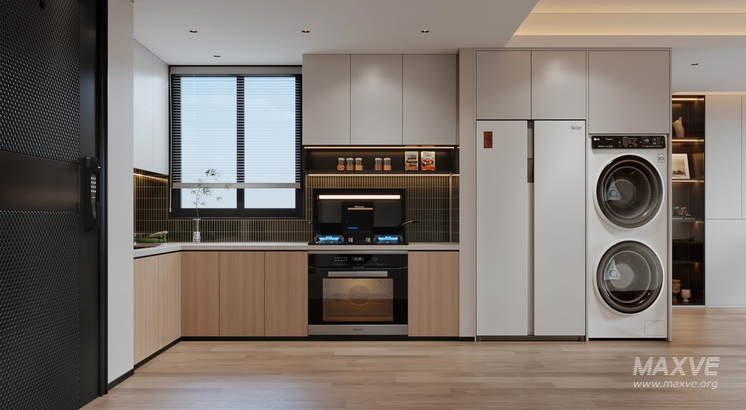 Modern living and dining room kitchen - Image 2