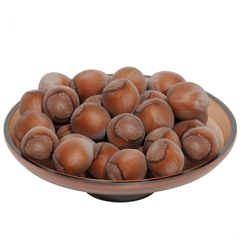 Low Glass Bowl Centerpiece with Nuts - Image 2