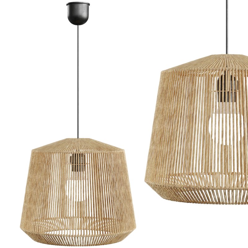 Yaku Hemp Rattan Pendanr light by LaRedoute - Image 2