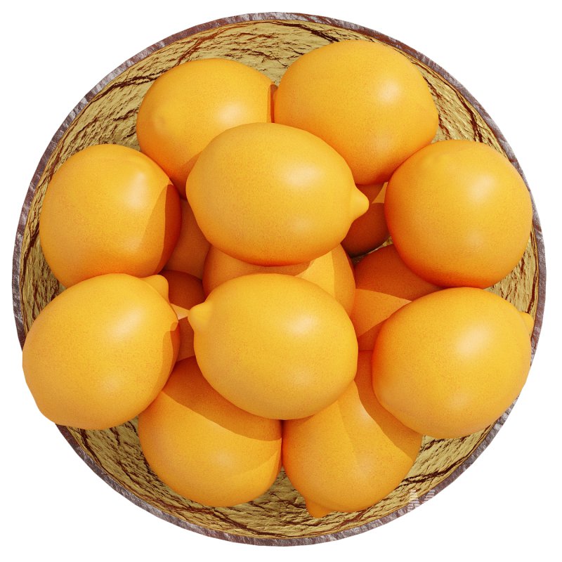 Low Glass Bowl Centerpiece with Lemon - Image 2
