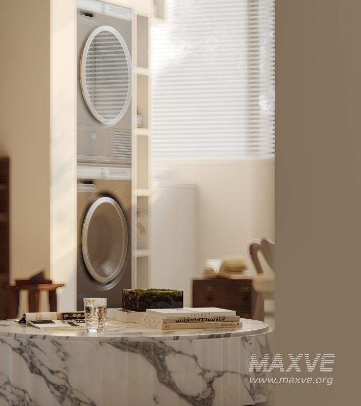 Modern living room and dining room interior scene - Image 4