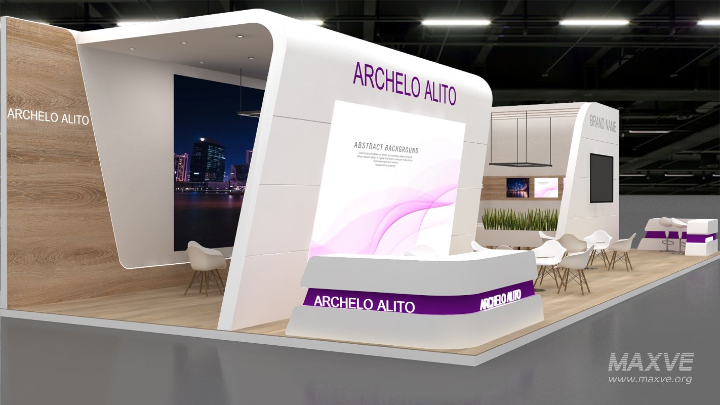 exhibition booth stand 3d Model - Image 7