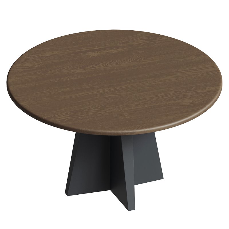 Jacob Round Dining Table with Vertex Base in Flax - Image 6