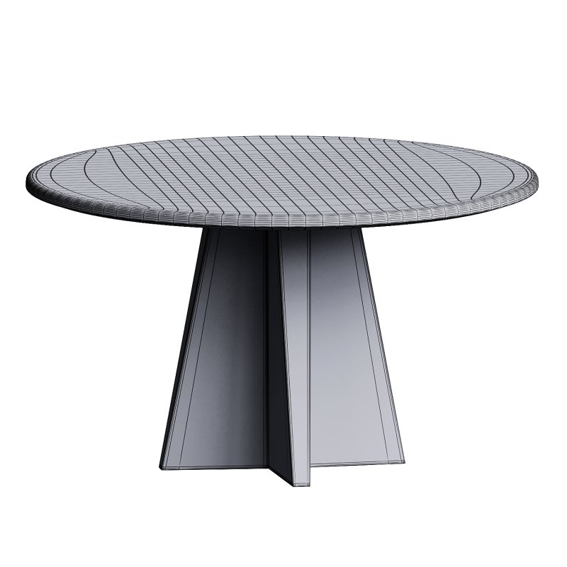 Jacob Round Dining Table with Vertex Base in Flax - Image 7