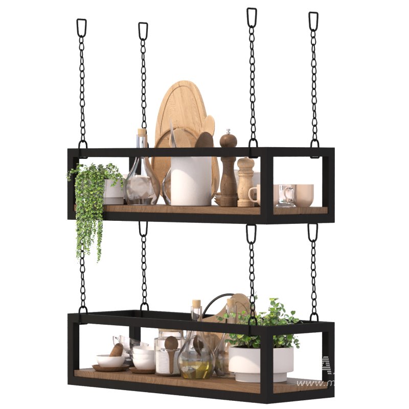 Hanging Cube Floating Shelves Ceiling - Image 1
