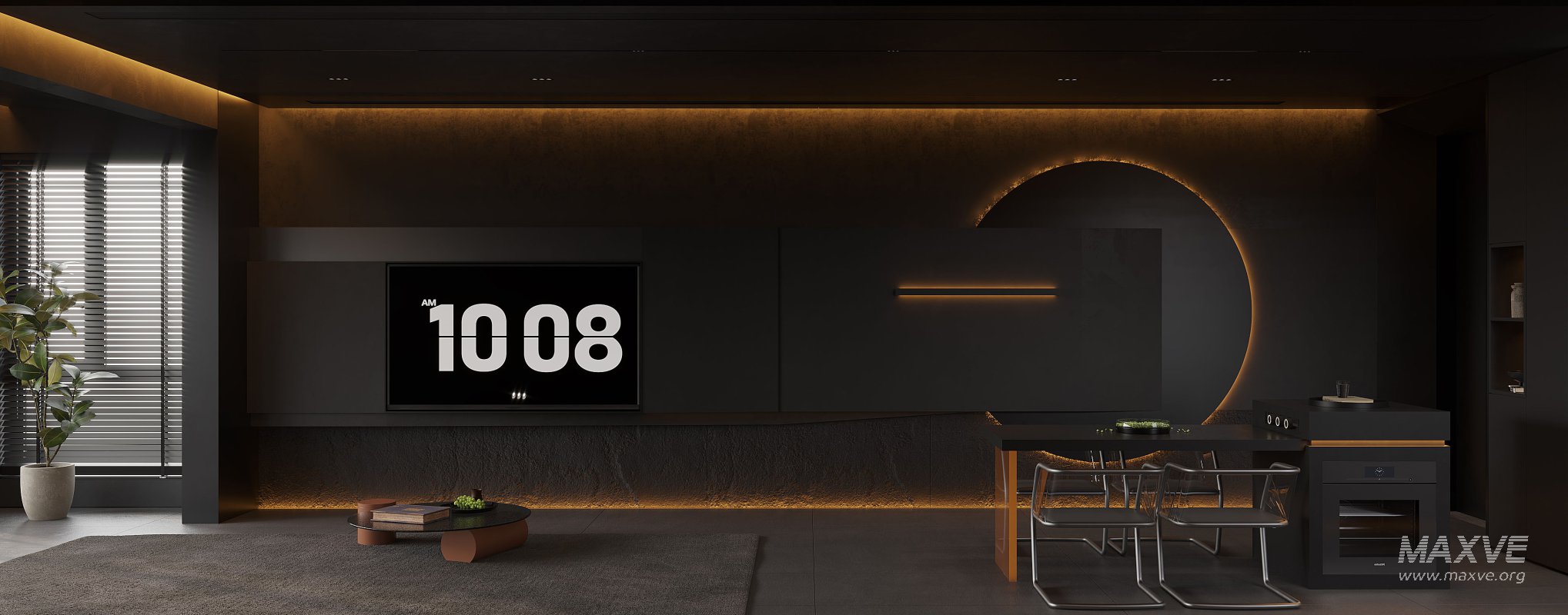 Dark living room and dining room - Image 3