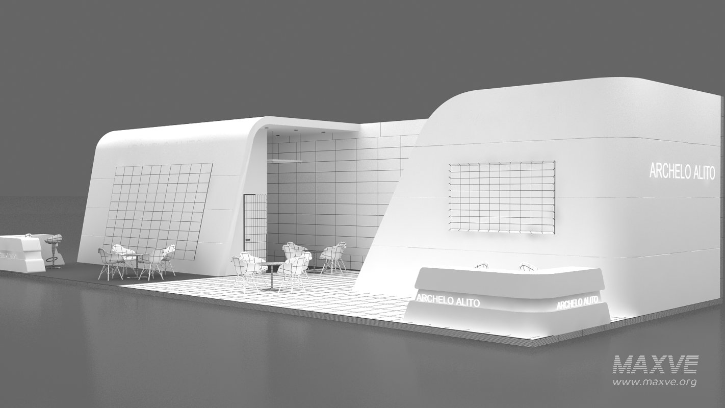 exhibition booth stand 3d Model - Image 10
