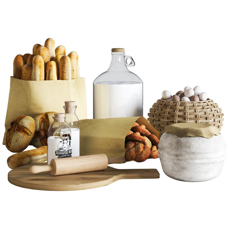 A bag of bread with milk and egg - Image 3