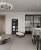 Modern living room and dining room interior scene - Thumbnail 5