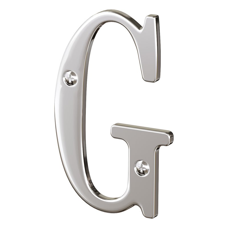 Letter G House Letters Solid Bright Brass - Image 3