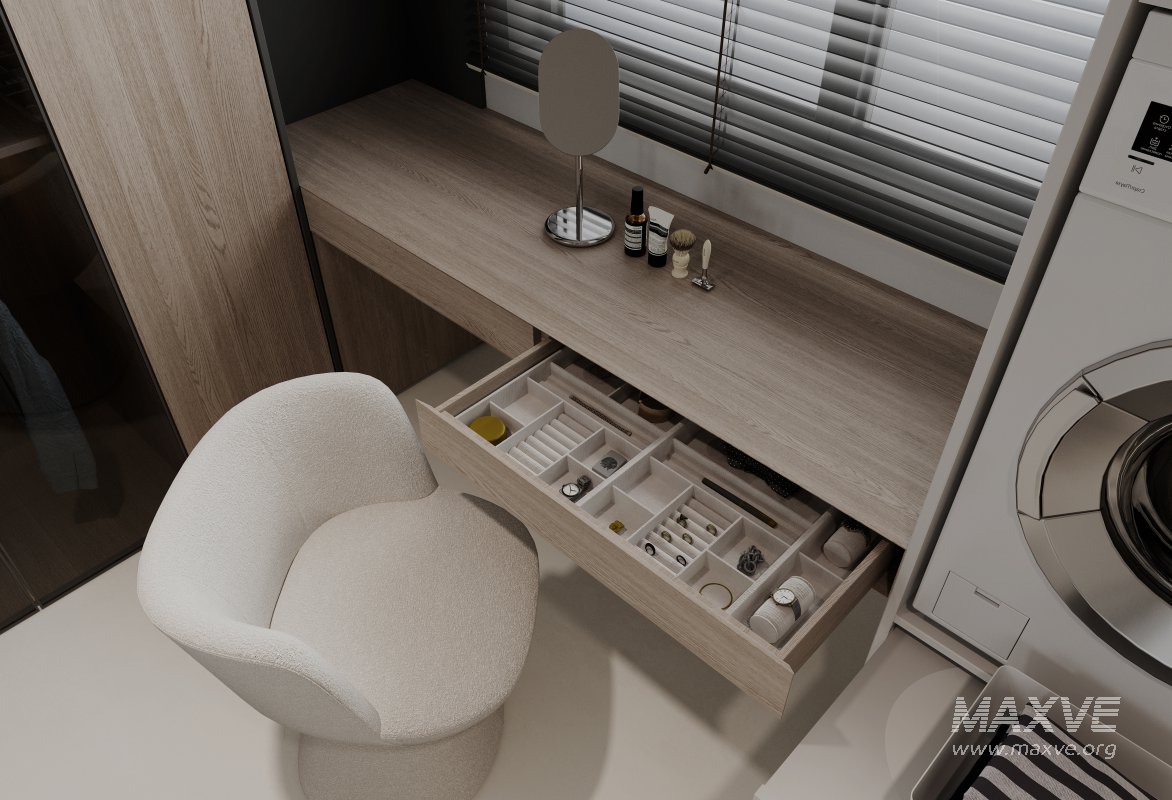 Modern bedroom and dressing room - Image 3