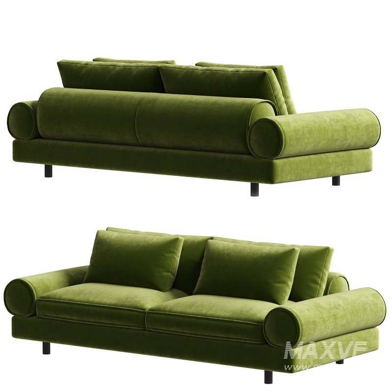 Black Tie Sebastian Green Sofa - Image 1