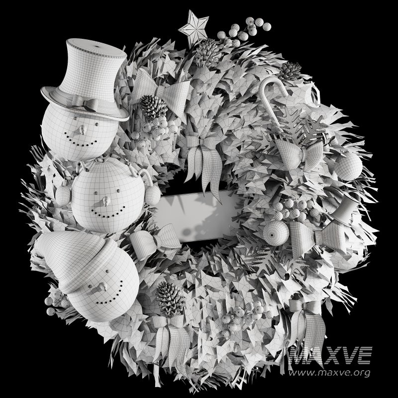 Decorative Snowman Wearth Christmas Set - Image 6