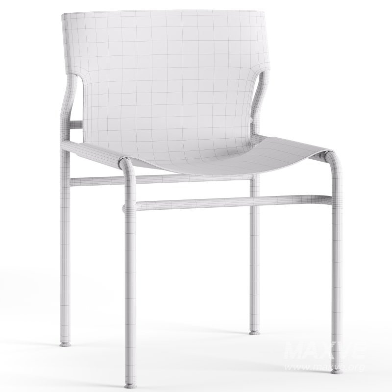 Surf Sling Brown Leather Dining Chair - Image 2