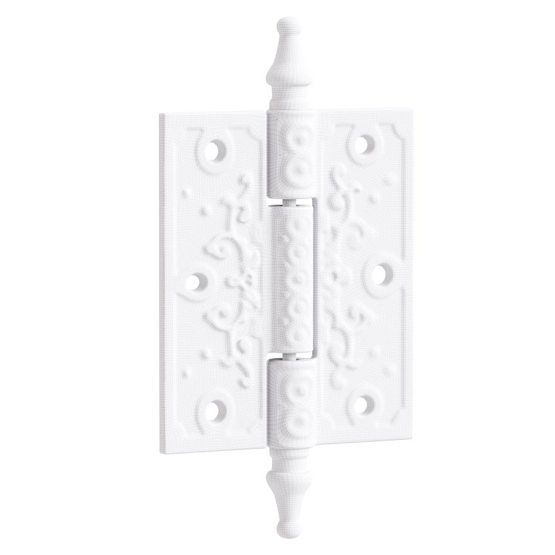 Black Cabinet Hinge Wrought Iron Butt Hinges Victorian Steeple Tip Flush Hinges - Image 3