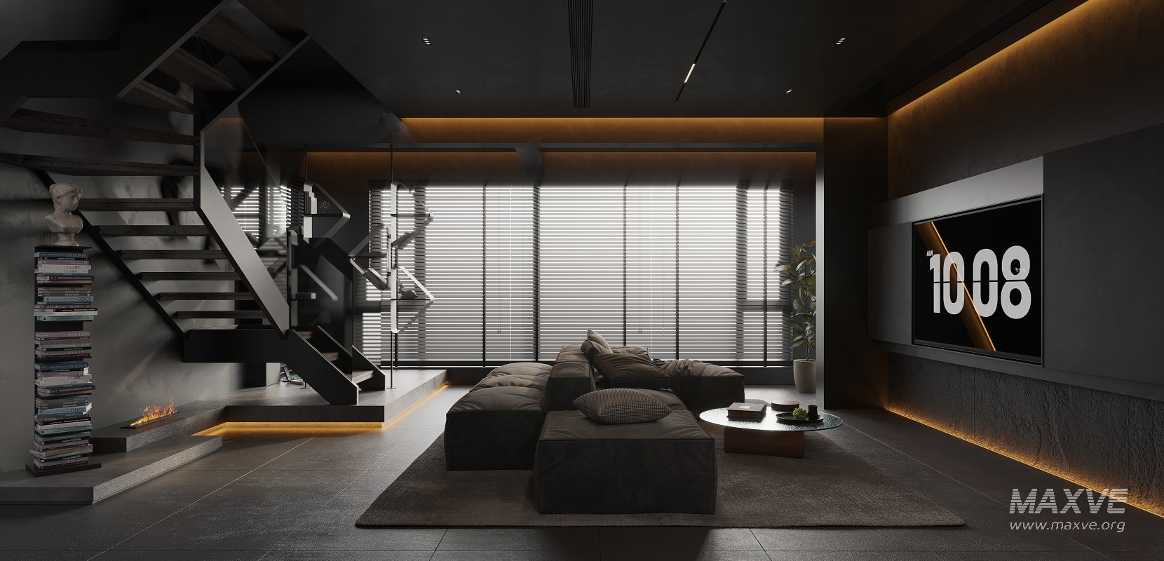 Dark living room and dining room - Image 4