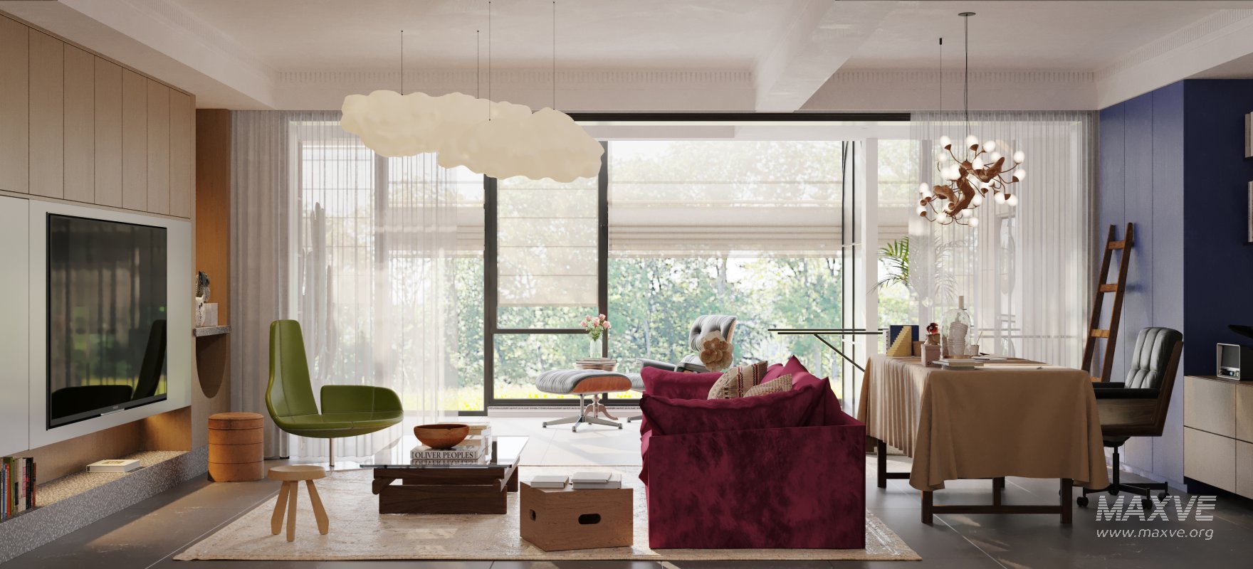 Luxurious living room and dining room - Image 1