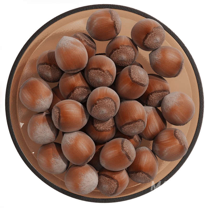 Low Glass Bowl Centerpiece with Nuts - Image 3