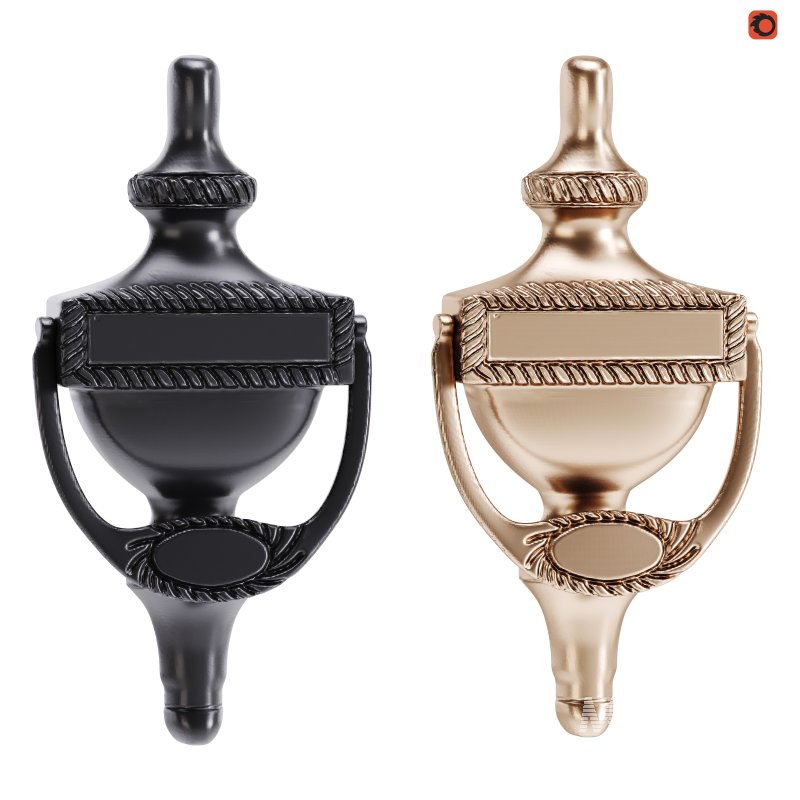 Black Front Door Knocker - Image 1