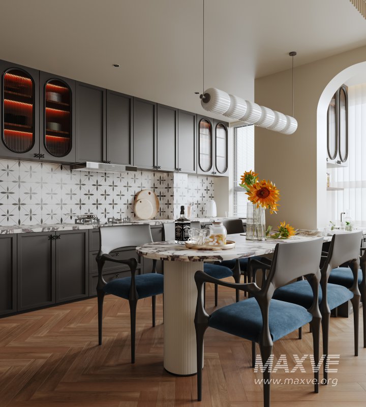 Luxurious living room and dining room kitchen - Image 4