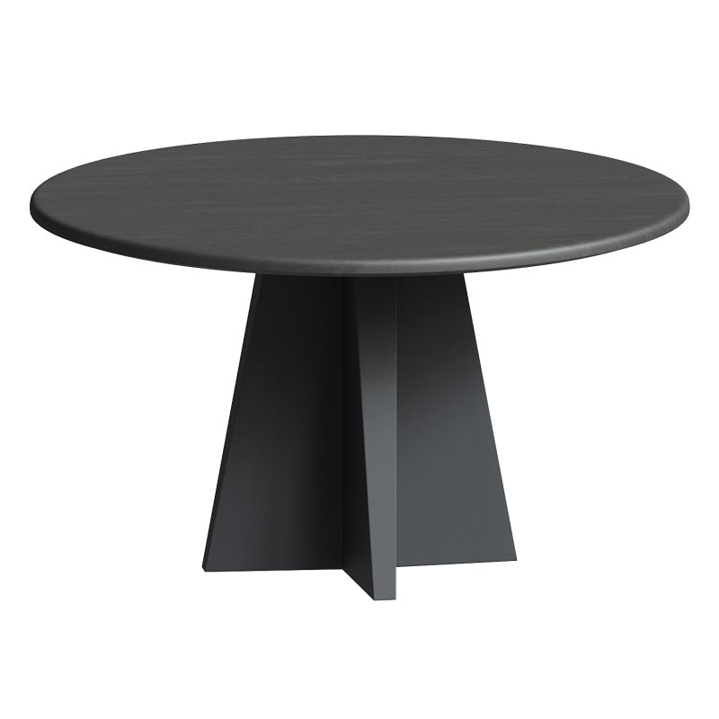 Jacob Round Dining Table with Vertex Base in Flax - Image 1