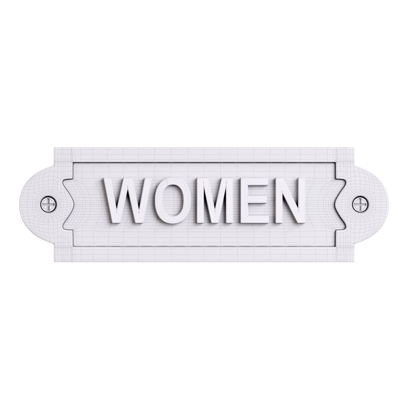 Solid Brass Sign Women - Image 3