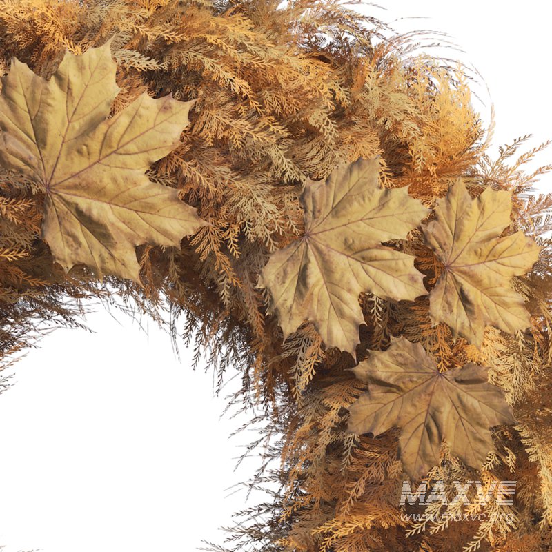 Wreath with dry leaves - Image 3