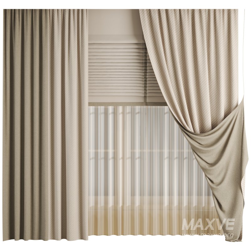 Silk and Cotton Curtain Set 57 - Image 1