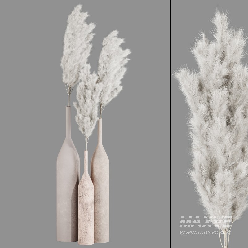 Minimal Pampas Bouquet in Pottery Pot - Image 3