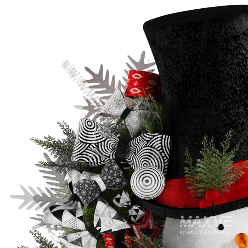 Snowman Wearth Christmas Decor - Image 3