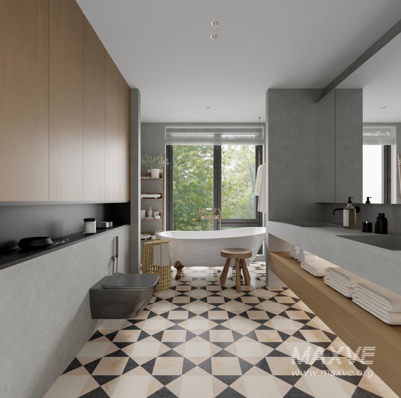 Luxurious living room and dining room bathroom - Image 3