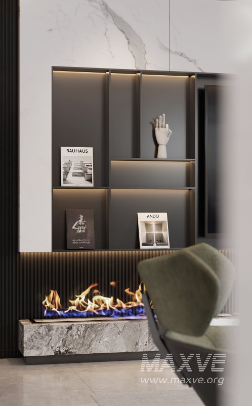 Modern living room and dining room interior scene - Image 5