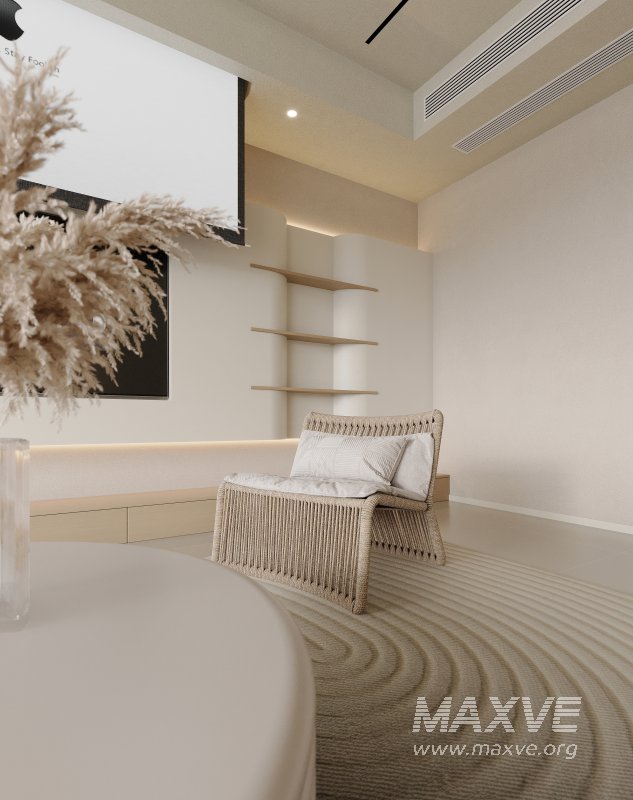 Modern living room and dining room bedroom interior scene - Image 9