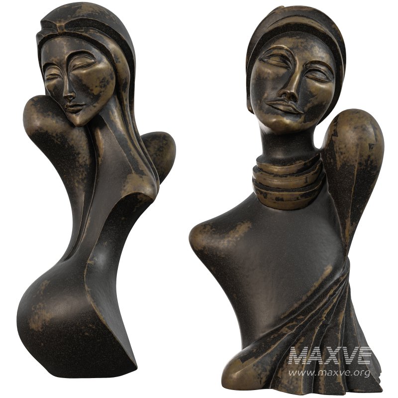 Two abstract woman Statue - Image 5