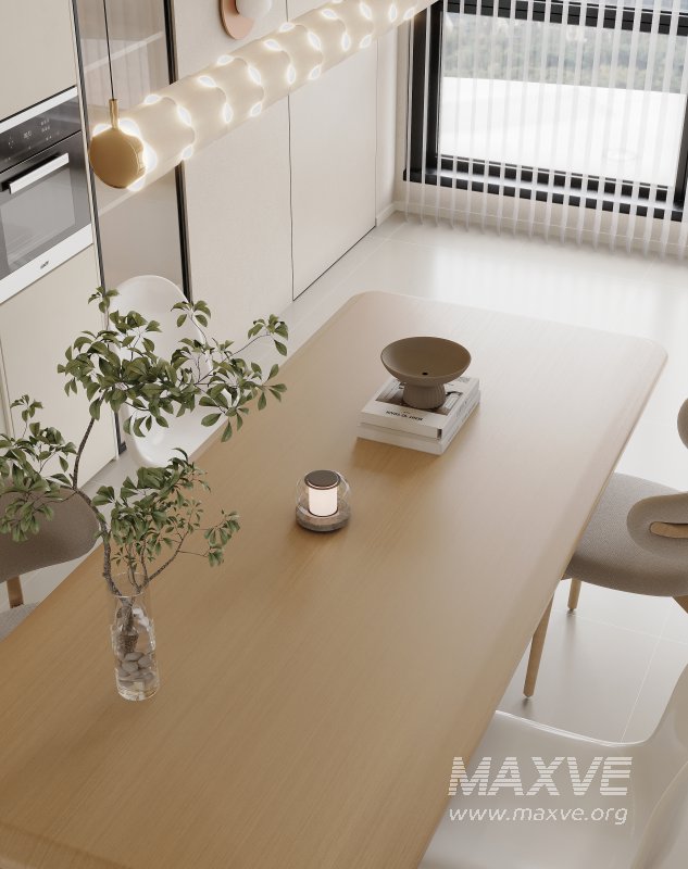 Modern living room and dining room bedroom interior scene - Image 7