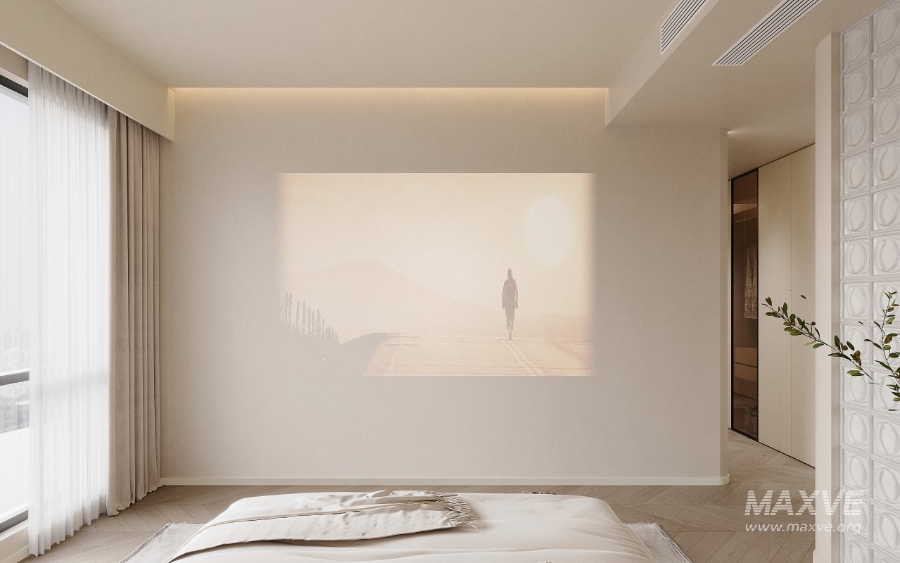 Modern living room and dining room bedroom interior scene - Image 5