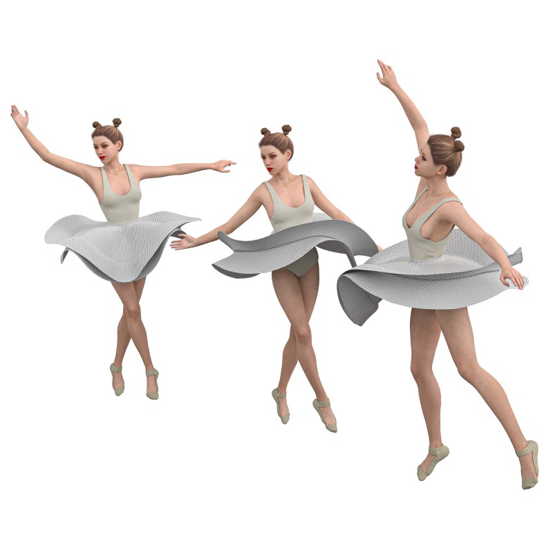 ballerina girl in 3 poses - Image 4
